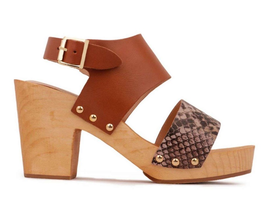 Block Heels * | Brand New Women'S Rag & Co Samara Dress Sandals Tan