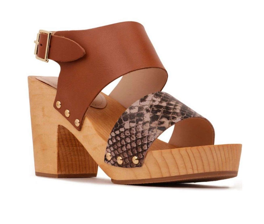 Block Heels * | Brand New Women'S Rag & Co Samara Dress Sandals Tan