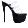 Platform Heels * | Budget Women'S London Rag Up Platform Stiletto Sandals Black