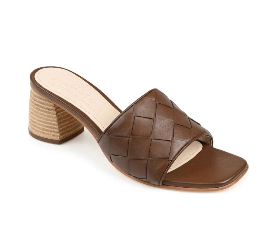 Heeled Sandals * | Brand New Women'S Journee Signature Kellee Dress Sandals Brown