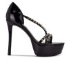 Platform Heels * | Best Pirce Women'S Nine West Fabla Dress Sandals Black Patent