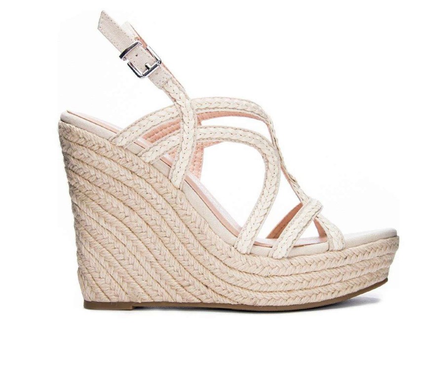 Wedge Heels * | Wholesale Women'S Chinese Laundry Maylin Platform Espadrille Wedges Cream