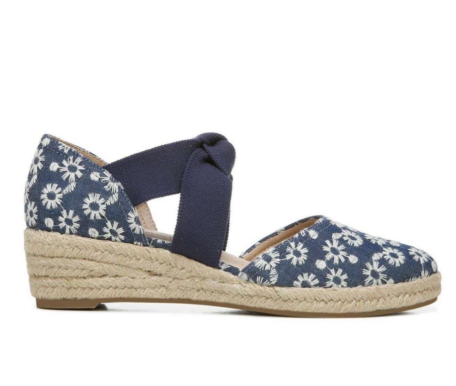 Wedge Heels * | Cheapest Women'S Lifestride Kascade Wedges Blue/White