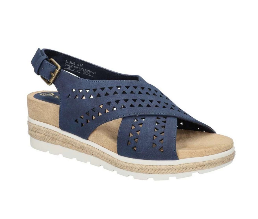 Wedge Sandals * | Best Pirce Women'S Bella Vita Cosette Wedge Sandals Navy