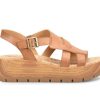 Platform Heels * | Promo Women'S Korks Fallon Platform Wedge Sandals Tan