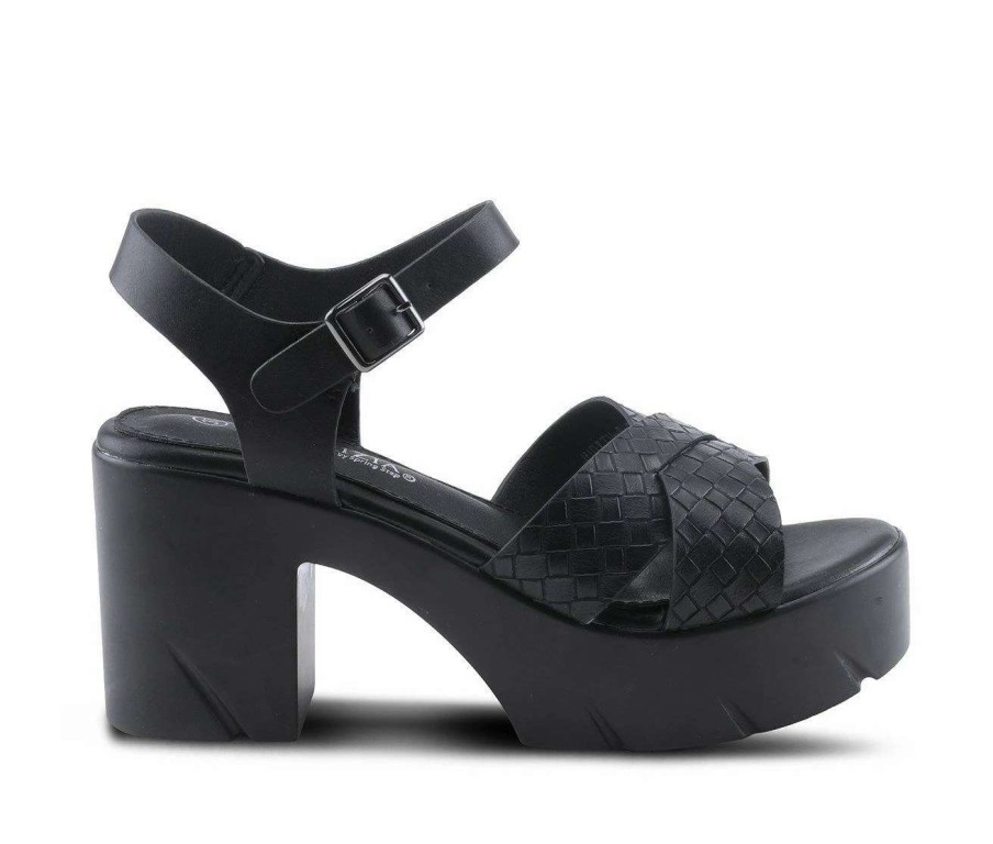 Block Heels * | Deals Women'S Patrizia Judith Block Heeled Sandals Black