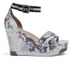 Heeled Sandals * | Hot Sale Women'S Jane And The Shoe Aira Platform Wedges White Snake