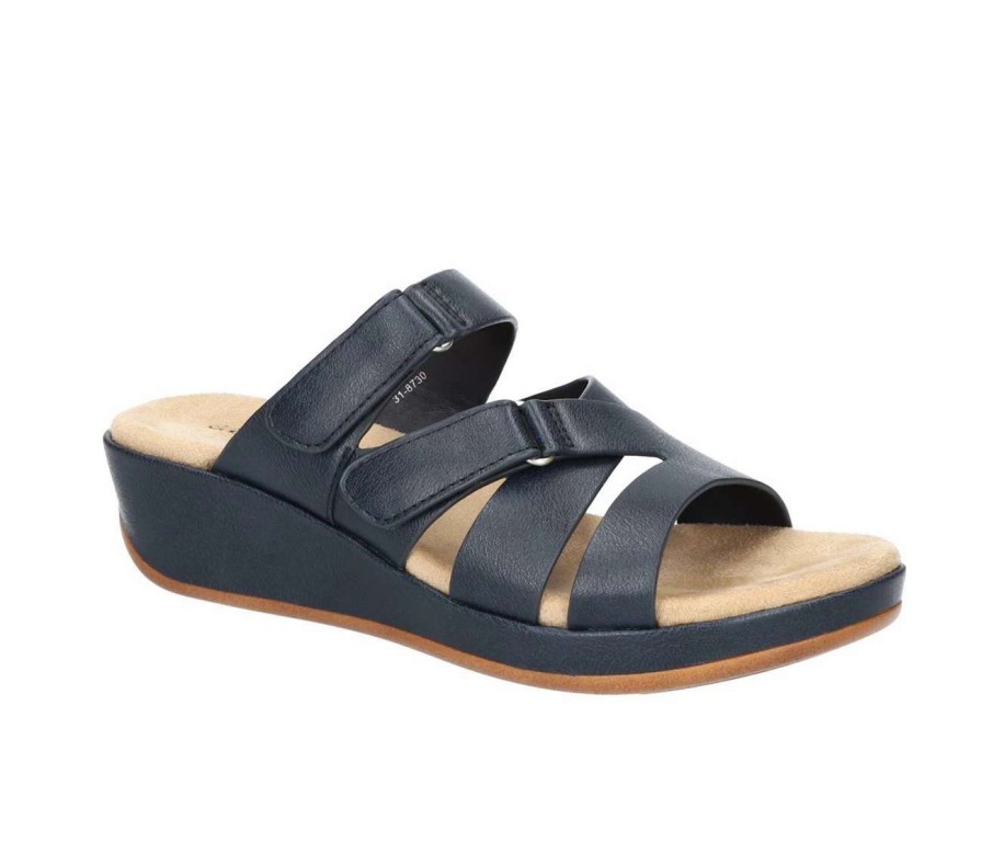 Wedge Sandals * | Best Pirce Women'S Easy Street Koda Wedge Sandals Navy