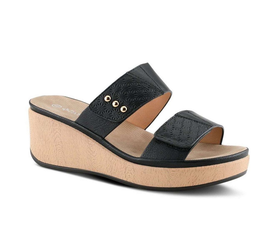 Wedge Sandals * | Outlet Women'S Patrizia Carol Wedges Black