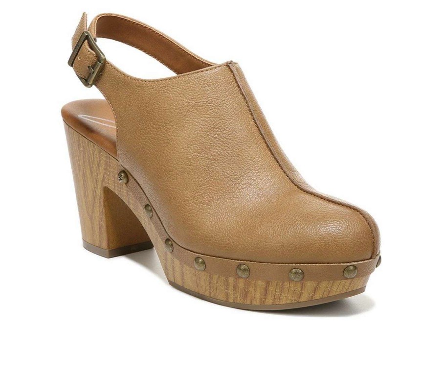 Block Heels * | Brand New Women'S Zodiac Chessa-Clog Heeled Clog Latte Tan