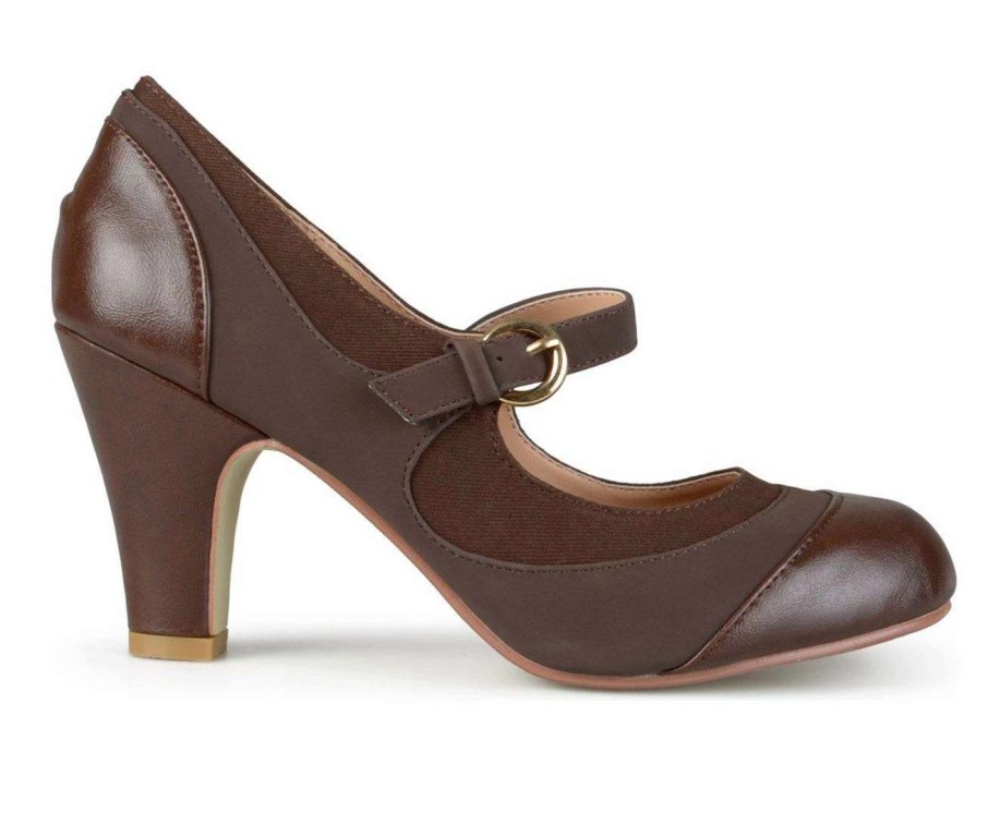 Block Heels * | Best Pirce Women'S Journee Collection Siri Pumps Brown