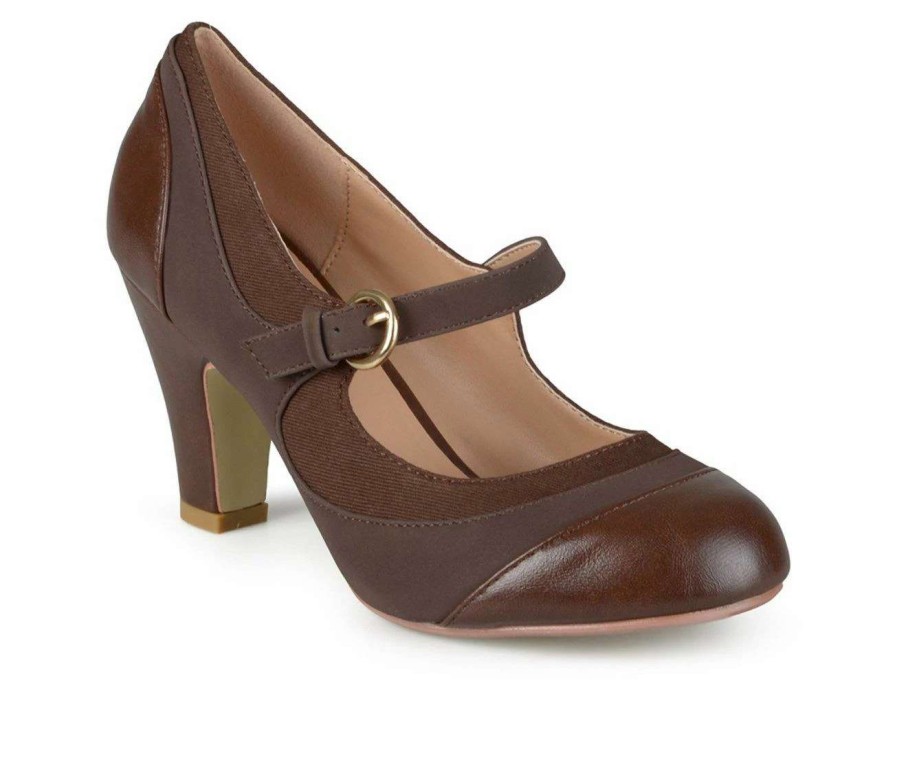 Block Heels * | Best Pirce Women'S Journee Collection Siri Pumps Brown