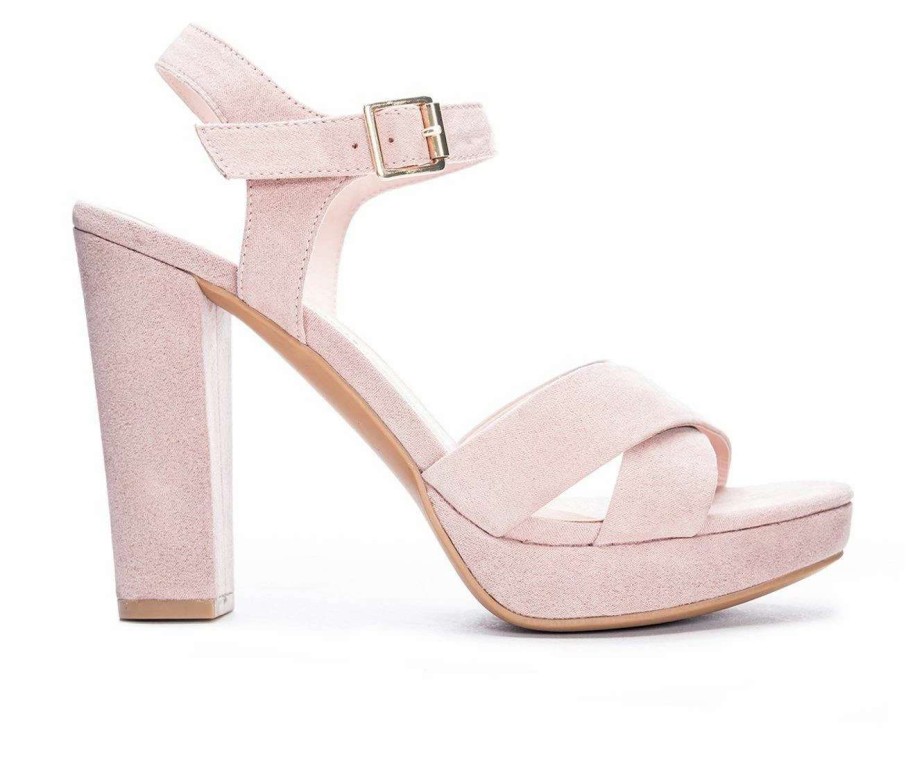 Heeled Sandals * | Discount Women'S Chinese Laundry Z-Always Platform Dress Sandals Dk Nude