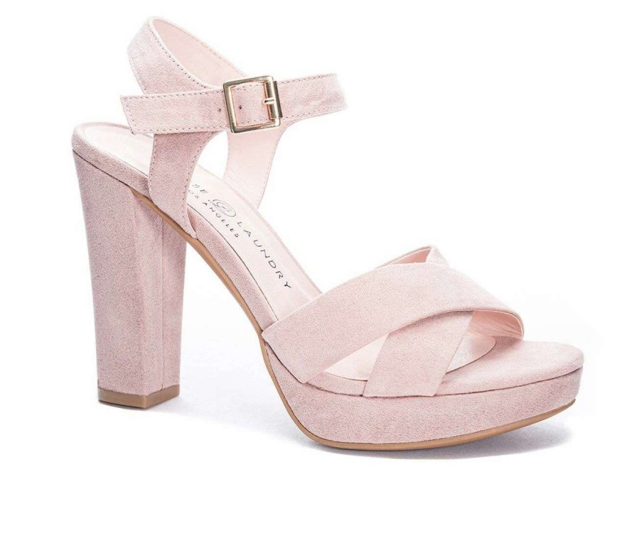 Heeled Sandals * | Discount Women'S Chinese Laundry Z-Always Platform Dress Sandals Dk Nude