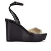 Heeled Sandals * | Best Reviews Of Women'S Nine West Klear Wedge Sandals Black