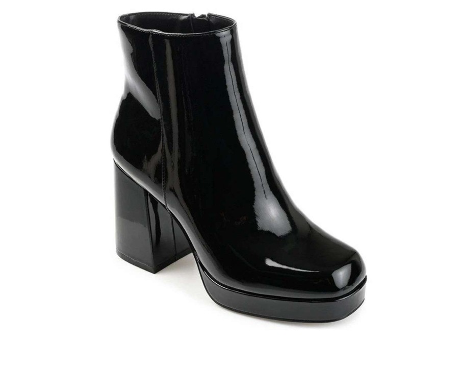 Heeled Boots * | Coupon Women'S Journee Collection Mollie Heeled Platform Booties Patent/Black