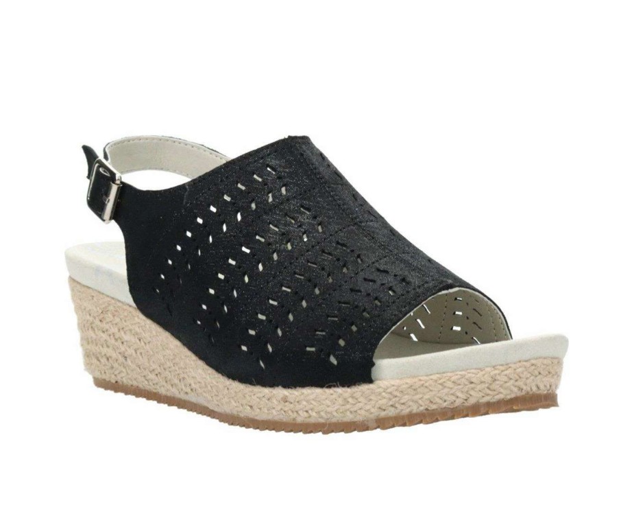 Wedge Sandals * | Best Deal Women'S Propet Marlo Wedge Sandals Black