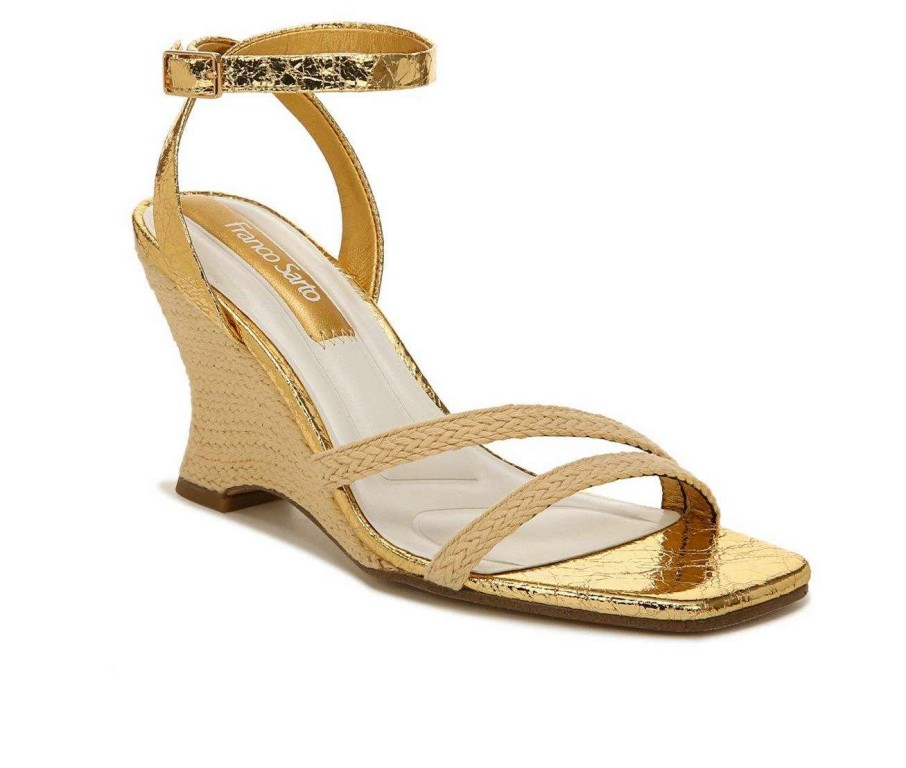 Heeled Sandals * | Buy Women'S Franco Sarto Franca 2 Wedge Dress Sandals Natural