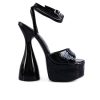 Platform Heels * | Top 10 Women'S London Rag Drop Dead Platform Dress Sandals Black