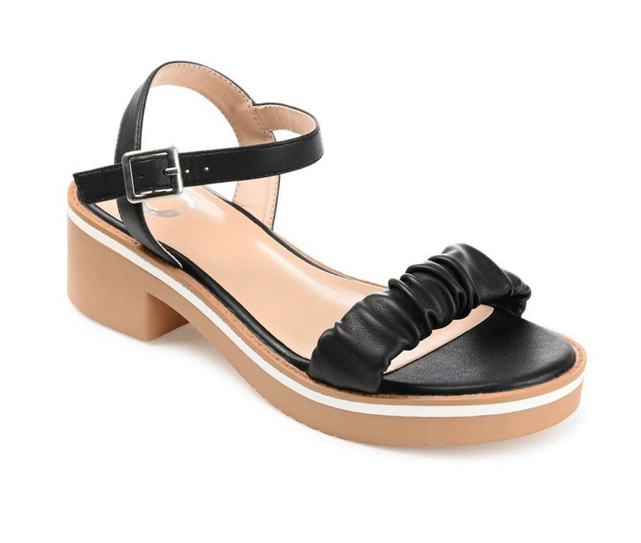 Block Heels * | Outlet Women'S Journee Collection Dexxla Dress Sandals Black