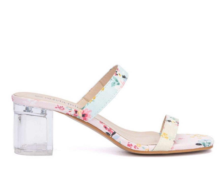 Block Heels * | Cheapest Women'S Olivia Miller Giulia Dress Sandals Floral