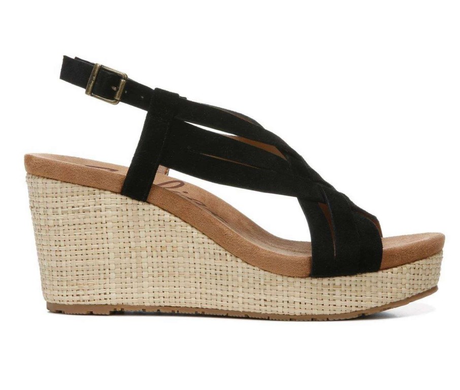 Wedge Sandals * | Wholesale Women'S Zodiac Petra Wedge Sandals Black