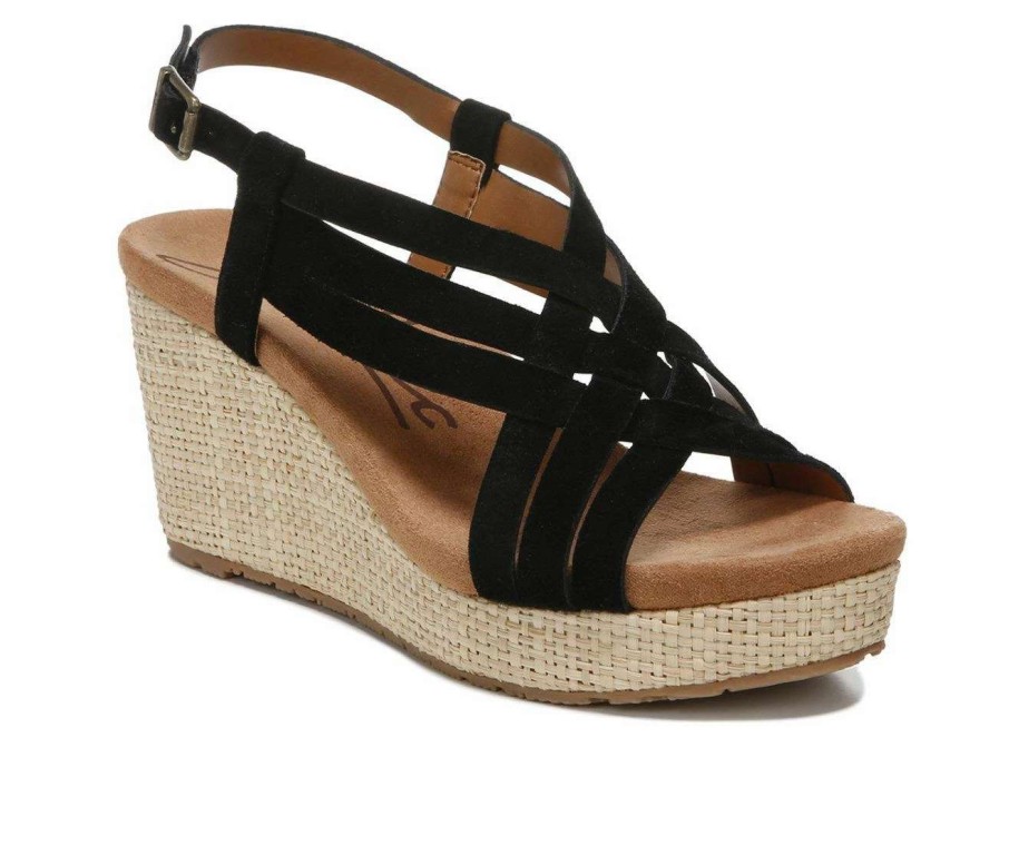 Wedge Sandals * | Wholesale Women'S Zodiac Petra Wedge Sandals Black