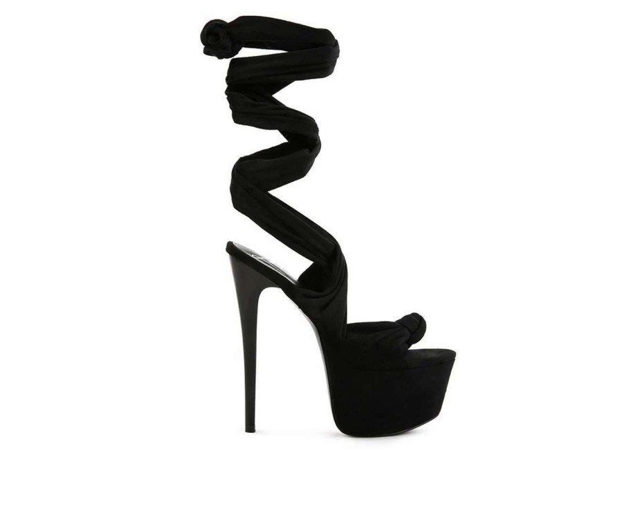 Platform Heels * | Cheap Women'S London Rag Bauble Platform Stiletto Sandals Black