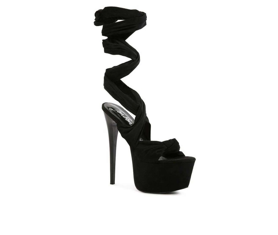 Platform Heels * | Cheap Women'S London Rag Bauble Platform Stiletto Sandals Black