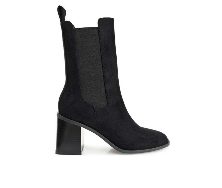 Heeled Boots * | Best Pirce Women'S Journee Collection Kaydia Mid Calf Chelsea Boots Black