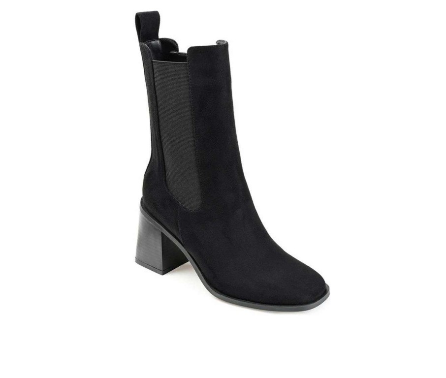 Heeled Boots * | Best Pirce Women'S Journee Collection Kaydia Mid Calf Chelsea Boots Black