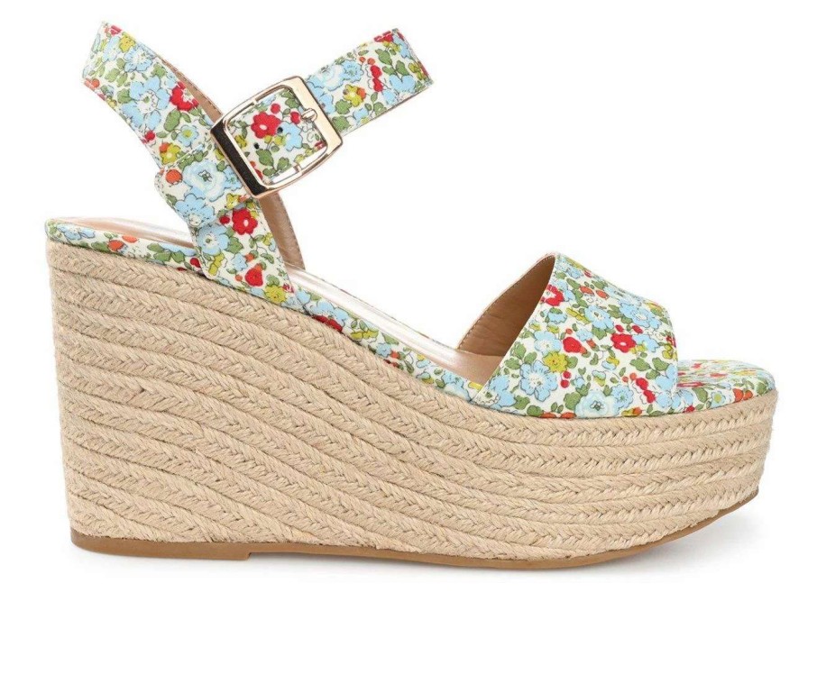 Wedge Sandals * | New Women'S Journee Collection Pearrl Espadrille Wedge Sandals Blue