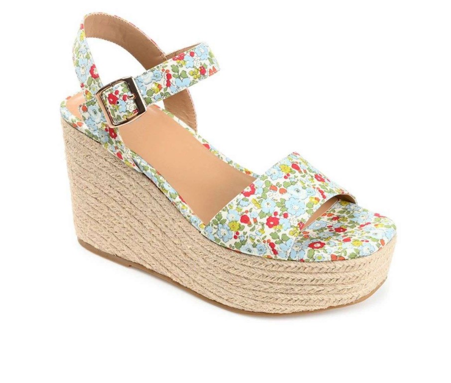 Wedge Sandals * | New Women'S Journee Collection Pearrl Espadrille Wedge Sandals Blue