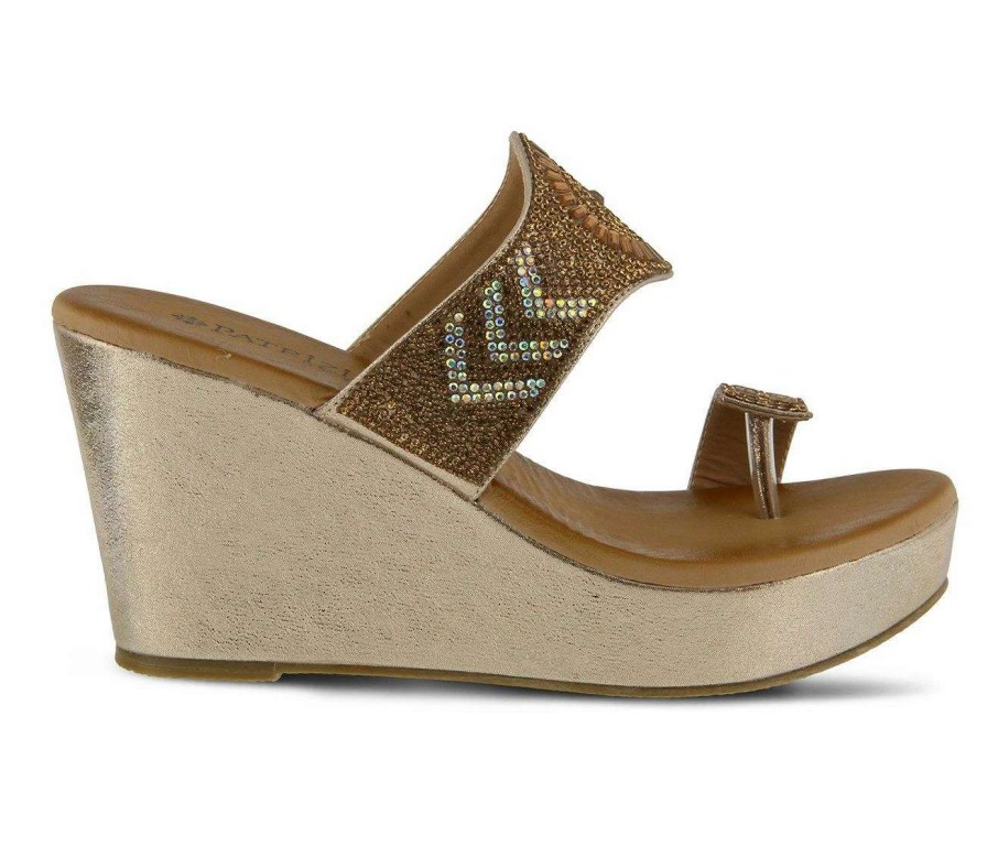 Heeled Sandals * | Best Reviews Of Women'S Patrizia Heena Wedges Gold