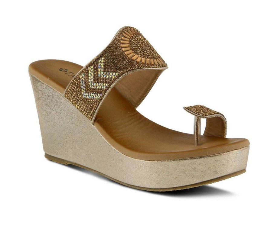 Heeled Sandals * | Best Reviews Of Women'S Patrizia Heena Wedges Gold