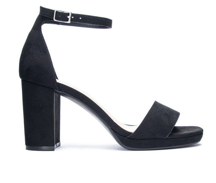 Heeled Sandals * | Brand New Women'S Chinese Laundry Teri Dress Sandals Black