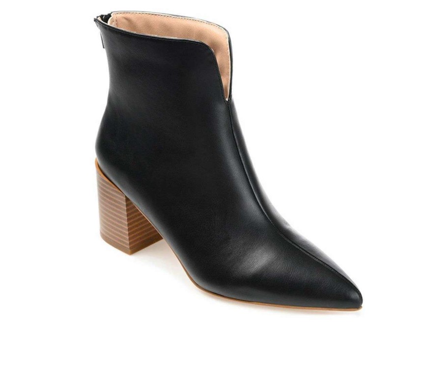 Heeled Boots * | Top 10 Women'S Journee Collection Kayden Block Heel Booties Black