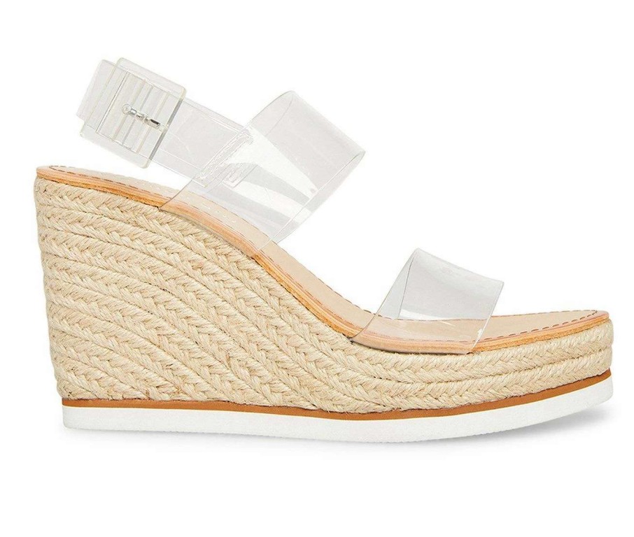 Wedge Sandals * | Cheap Women'S Madden Girl Allin Platform Wedge Sandals Clear