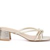 Heeled Sandals * | Outlet Women'S Olivia Miller Emerald Dress Sandals Gold