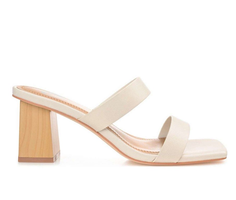 Block Heels * | Budget Women'S Journee Collection Nolla Dress Sandals Off White