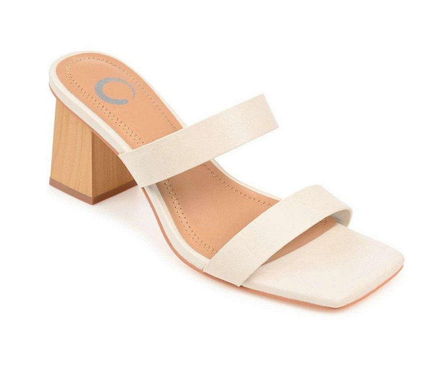 Block Heels * | Budget Women'S Journee Collection Nolla Dress Sandals Off White