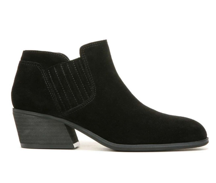 Ankle Boots And Booties * | Buy Women'S Dr. Scholls Libra Heeled Booties Black Suede