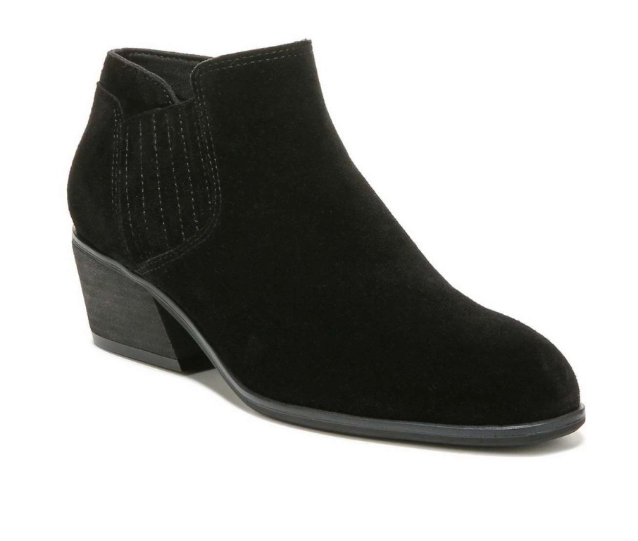 Ankle Boots And Booties * | Buy Women'S Dr. Scholls Libra Heeled Booties Black Suede