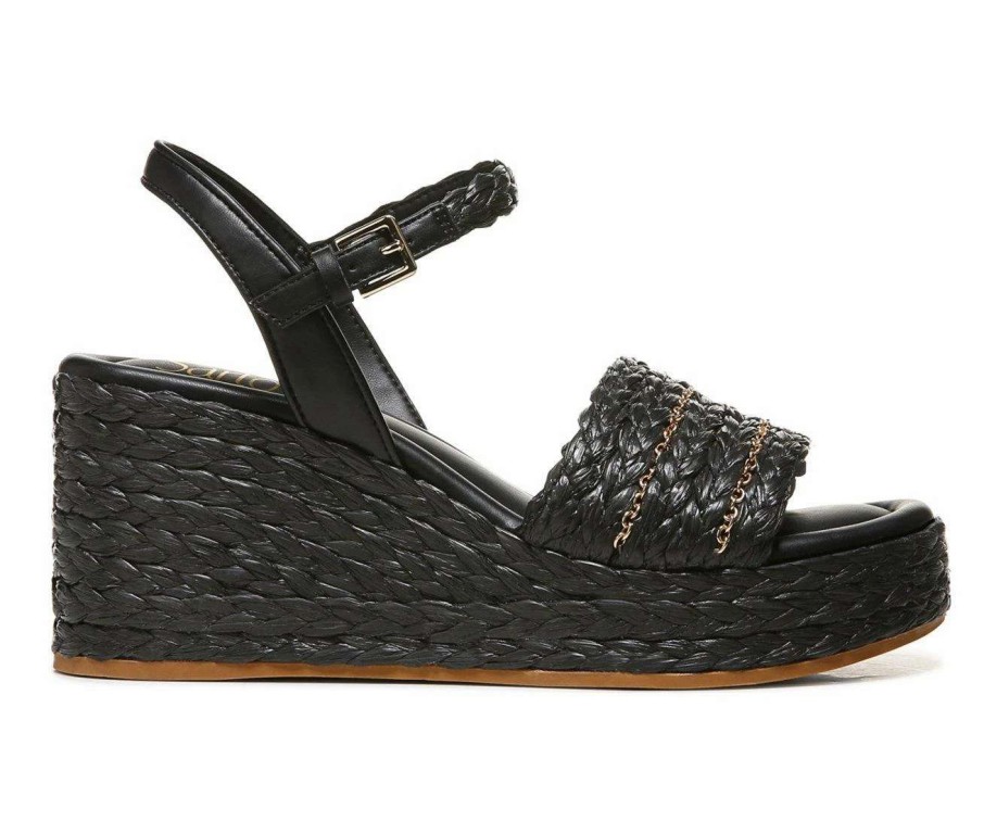 Wedge Sandals * | Best Deal Women'S Franco Sarto Peachy Platform Wedge Sandals Black