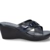 Wedge Sandals * | Best Deal Women'S Tuscany By Easy Street Sabina Wedge Sandals Navy