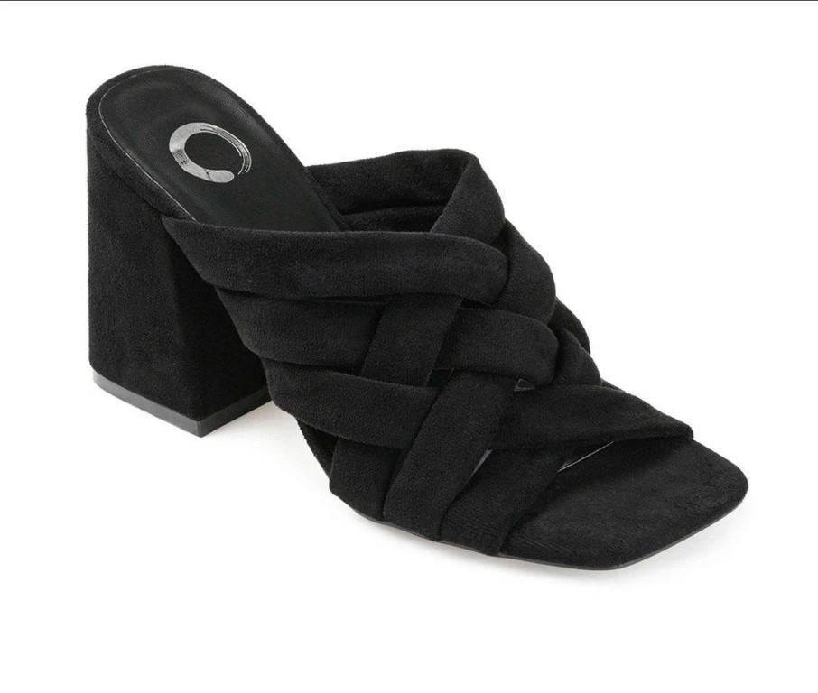 Heeled Sandals * | Best Reviews Of Women'S Journee Collection Dorisa Heeled Sandals Black