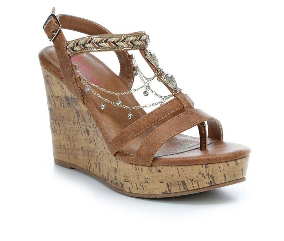 Wedge Sandals * | Best Deal Women'S Jellypop Lenora Platform Wedges Cognac