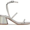 Heeled Sandals * | Budget Women'S Nine West Gali Dress Sandals Irides Silver