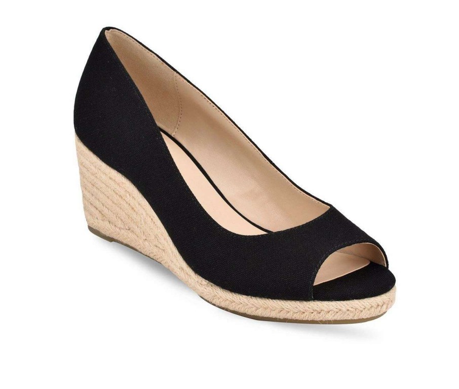 Wedge Heels * | Brand New Women'S Bandolino Nuri Wedges Black