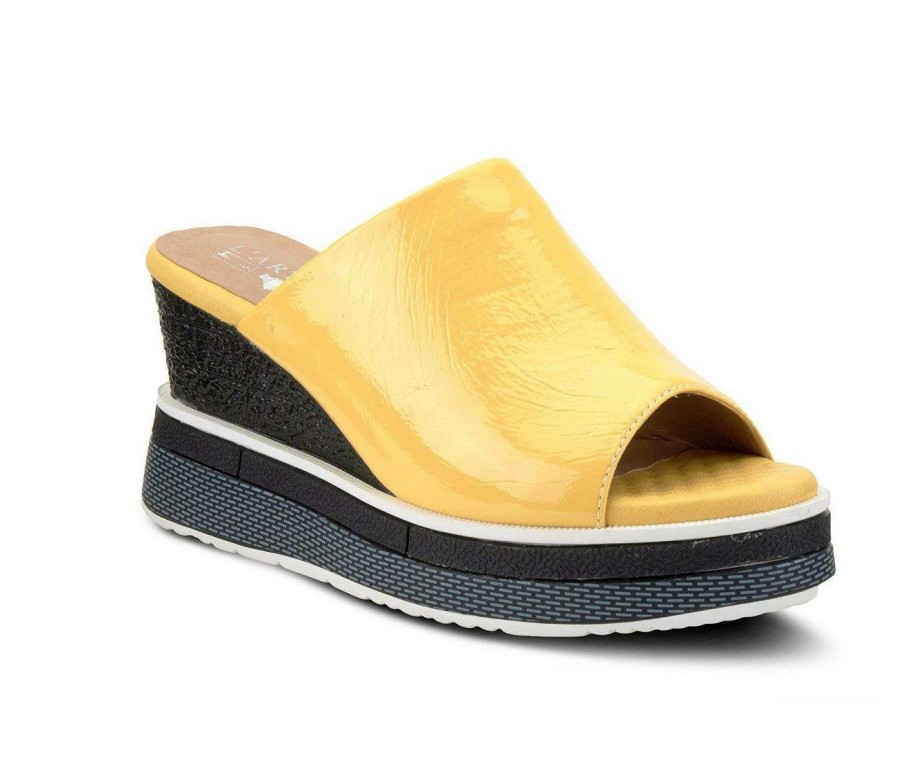 Wedge Sandals * | Top 10 Women'S L'Artiste Alurrin Platform Wedges Yellow